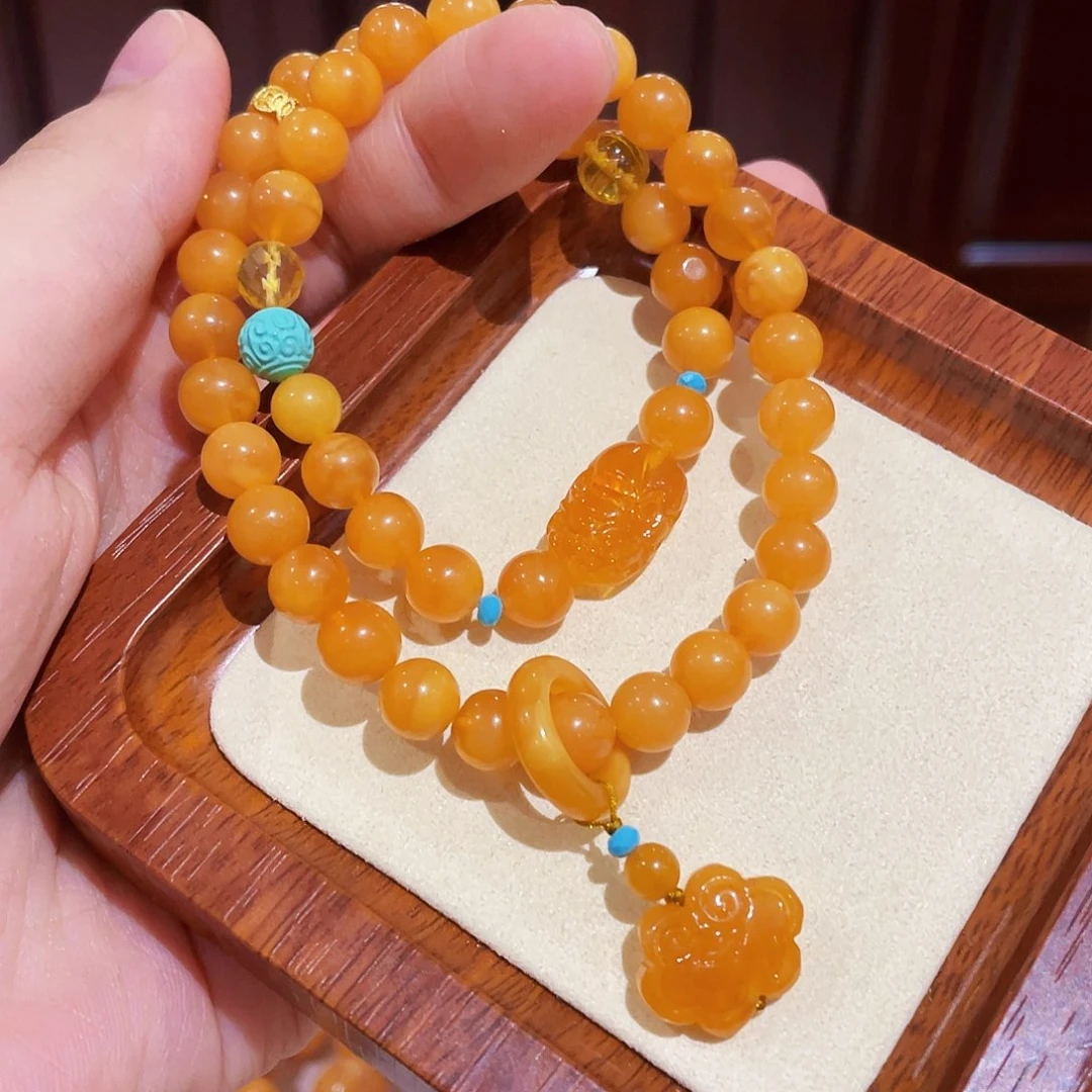 蜜蜡手链未镶嵌手串