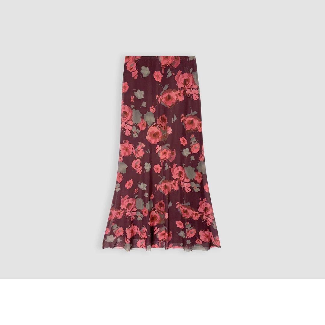 懒猫nono│Saynono春夏新款碎花垂感气质性感半裙/H32902X