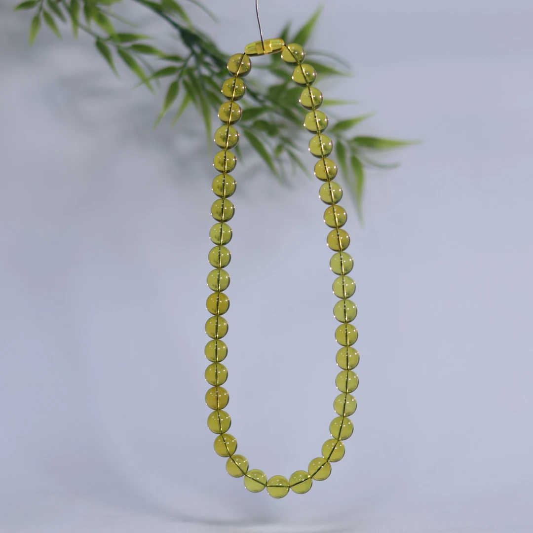 苏芳珠宝-12mm天然墨西哥蓝珀妈妈链时尚百搭多圈