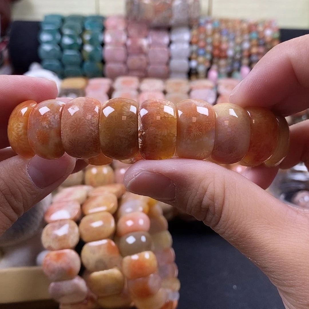 硅化珊瑚（珊瑚玉）未镶嵌手牌  上新 17
