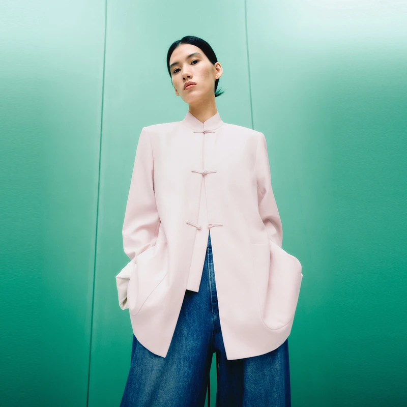 edition×SAMUEL GUI YANG联名系列新中式桑蚕丝外套#EBE1COT029