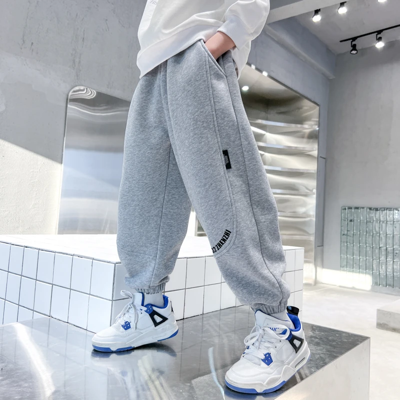 男童春款裤子儿童休闲裤时尚男孩中大童长裤加厚加绒运动童裤