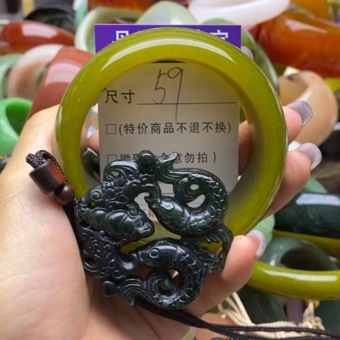 未镶嵌蛇纹石玉手镯