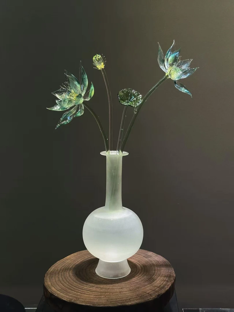 琉璃莲花新中式风格适合家居客厅玄关装饰高级感高端礼品