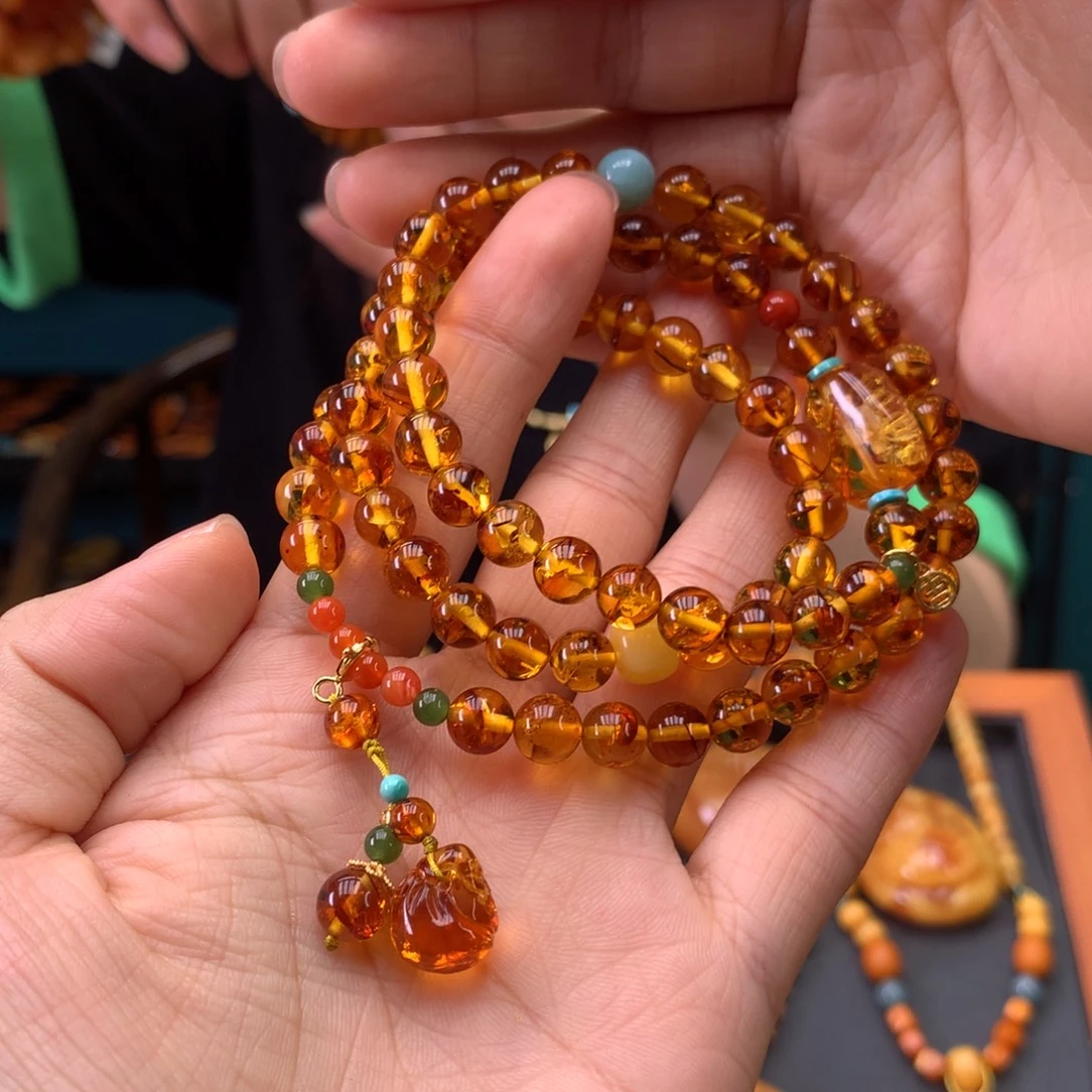 琥珀（花珀）未镶嵌手串多样性发
