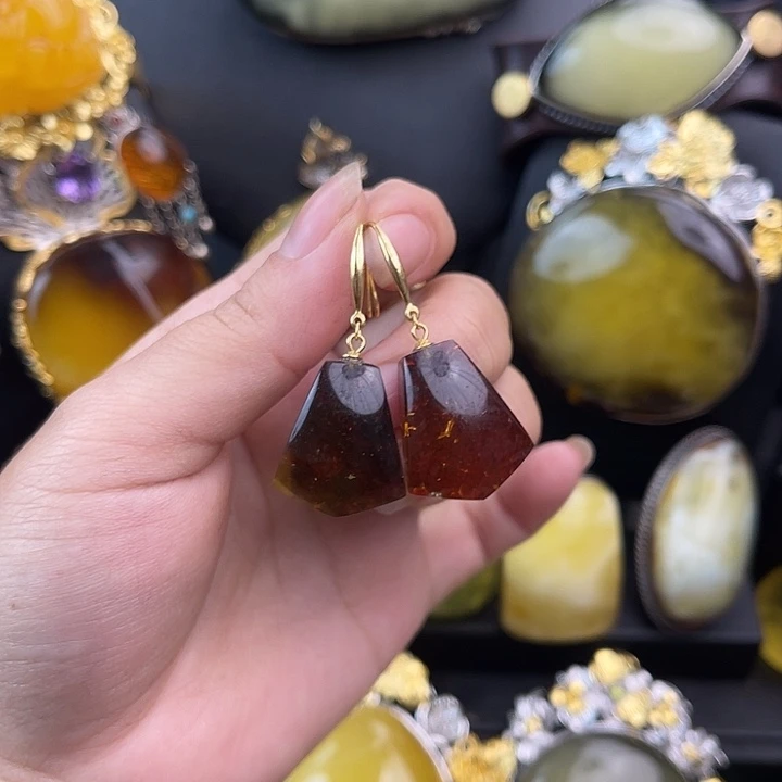 琥珀银S925镶嵌裸石