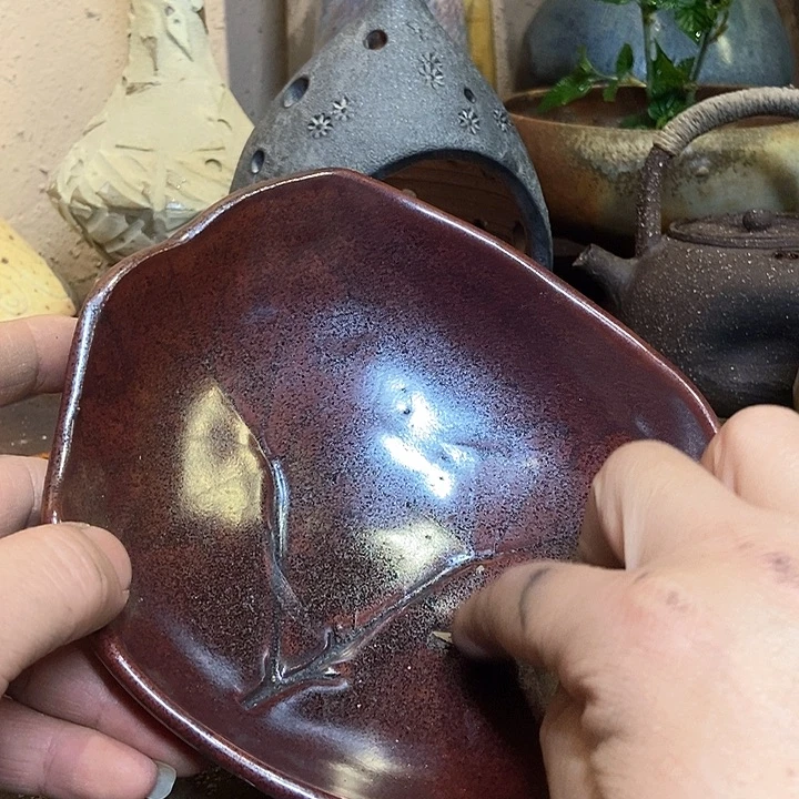 盘手工高温原矿窑变