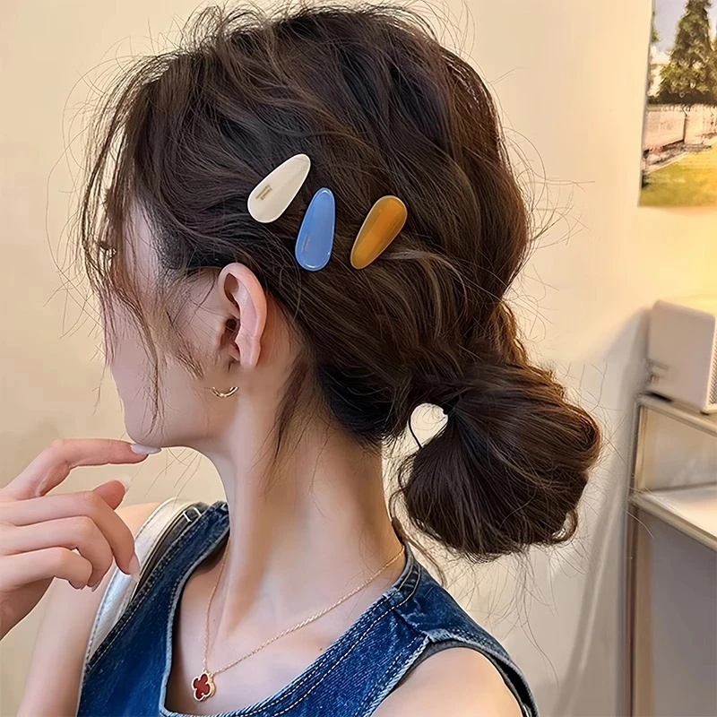 春夏多巴胺水滴刘海发夹边夹侧边前额碎发夹发卡女2025新款鸭嘴夹