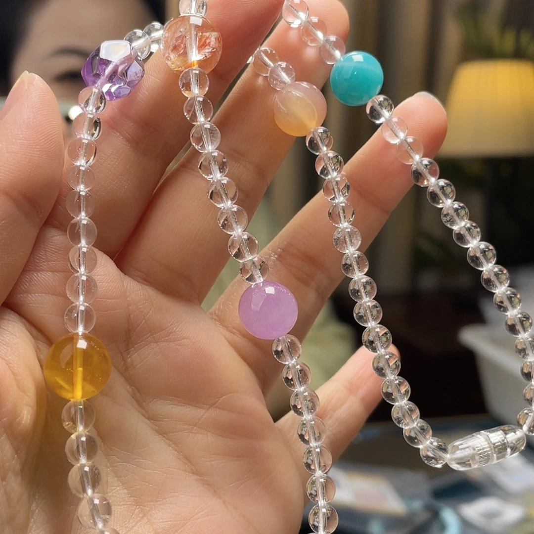 蜜蜡未镶嵌裸石项链