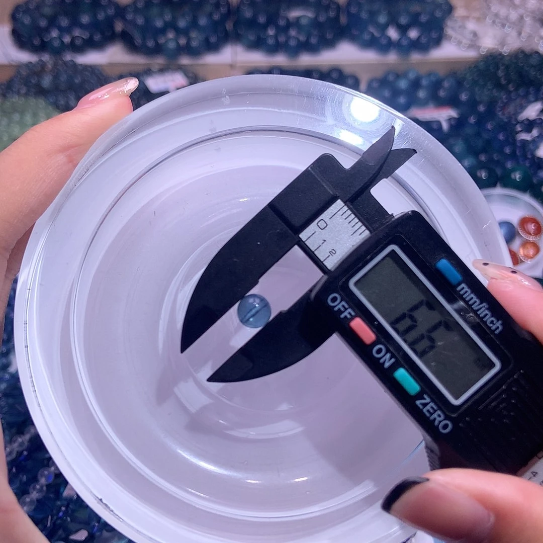 水晶手链未镶嵌魔鬼蓝单珠6mm