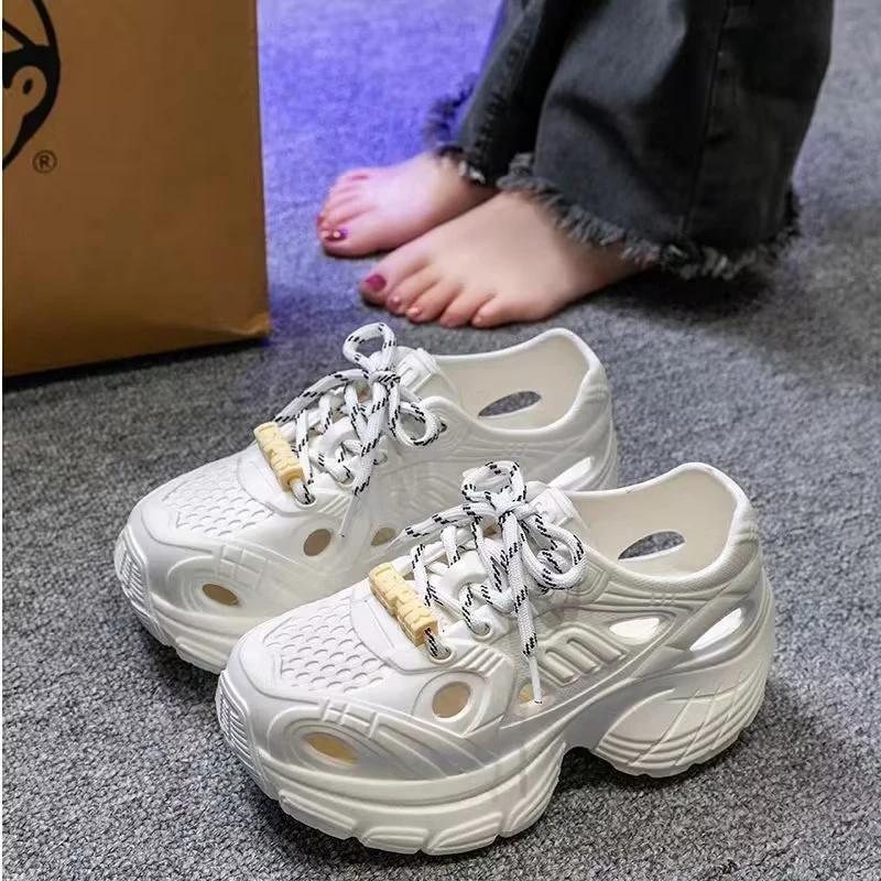 T456镂空凉鞋女夏季厚底老爹鞋休闲运动