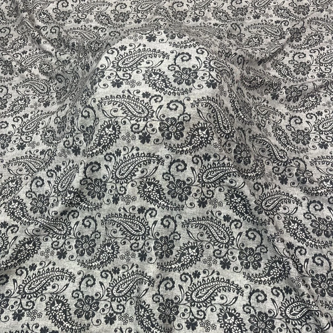 新款棉绸数码印花连衣裙大摆裙半身裙腰果花亲肤人造棉布料清仓