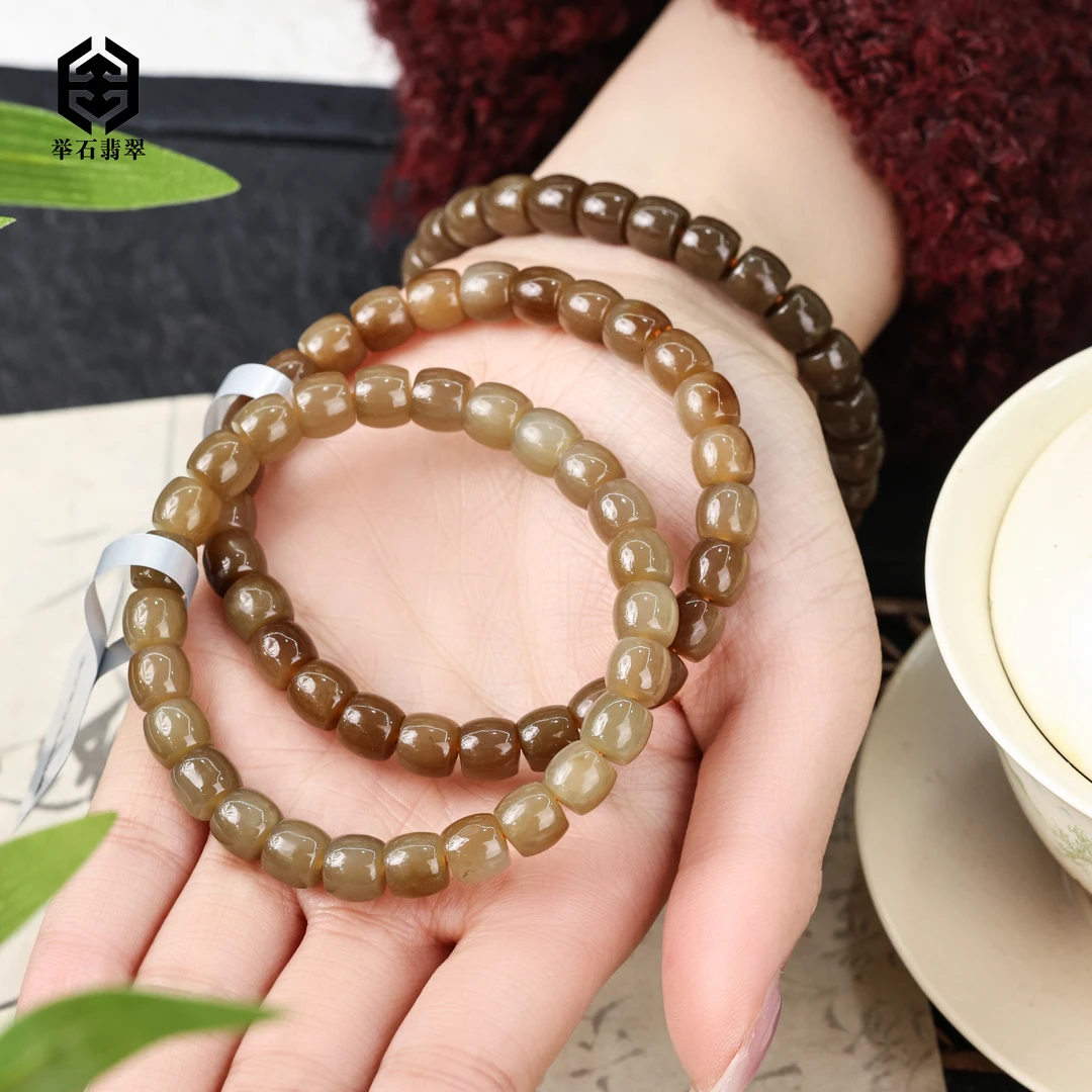 【举石臻品】TH0212-693-124和田玉手串（一件/多样性发/约7mm+）P
