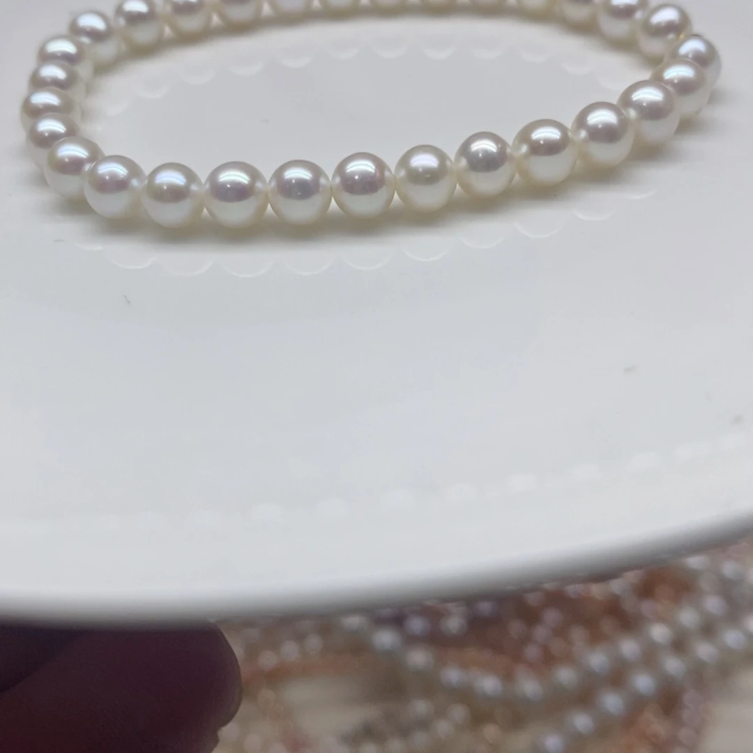 淡水珍珠手链银S925镶嵌老**铁