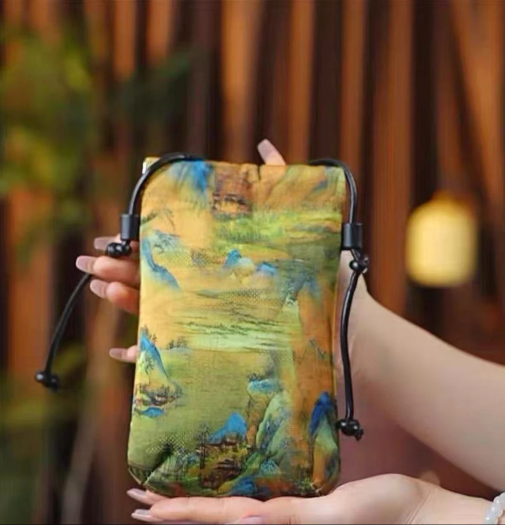 【FL千里江山手机包 】新中式花萝斜挎包小巧国风百搭复古时尚