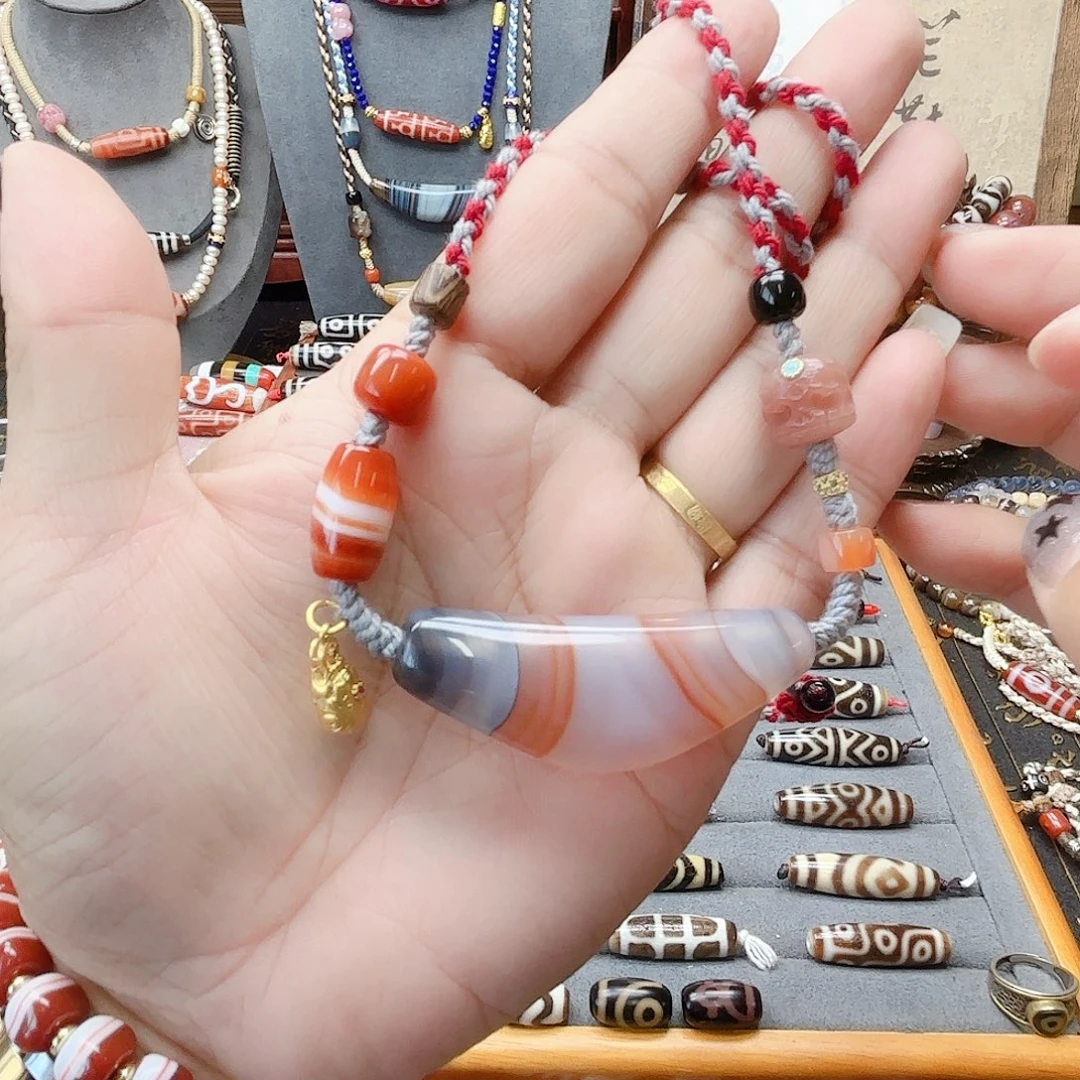 玛瑙/玉髓合金颈饰
