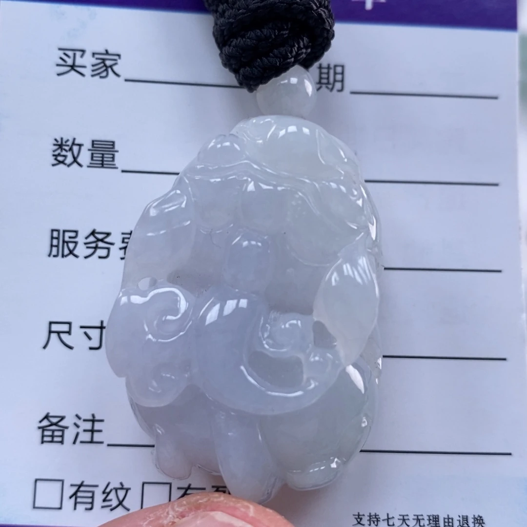 翡翠未镶嵌颈饰嘉宸口含珠如意貔貅