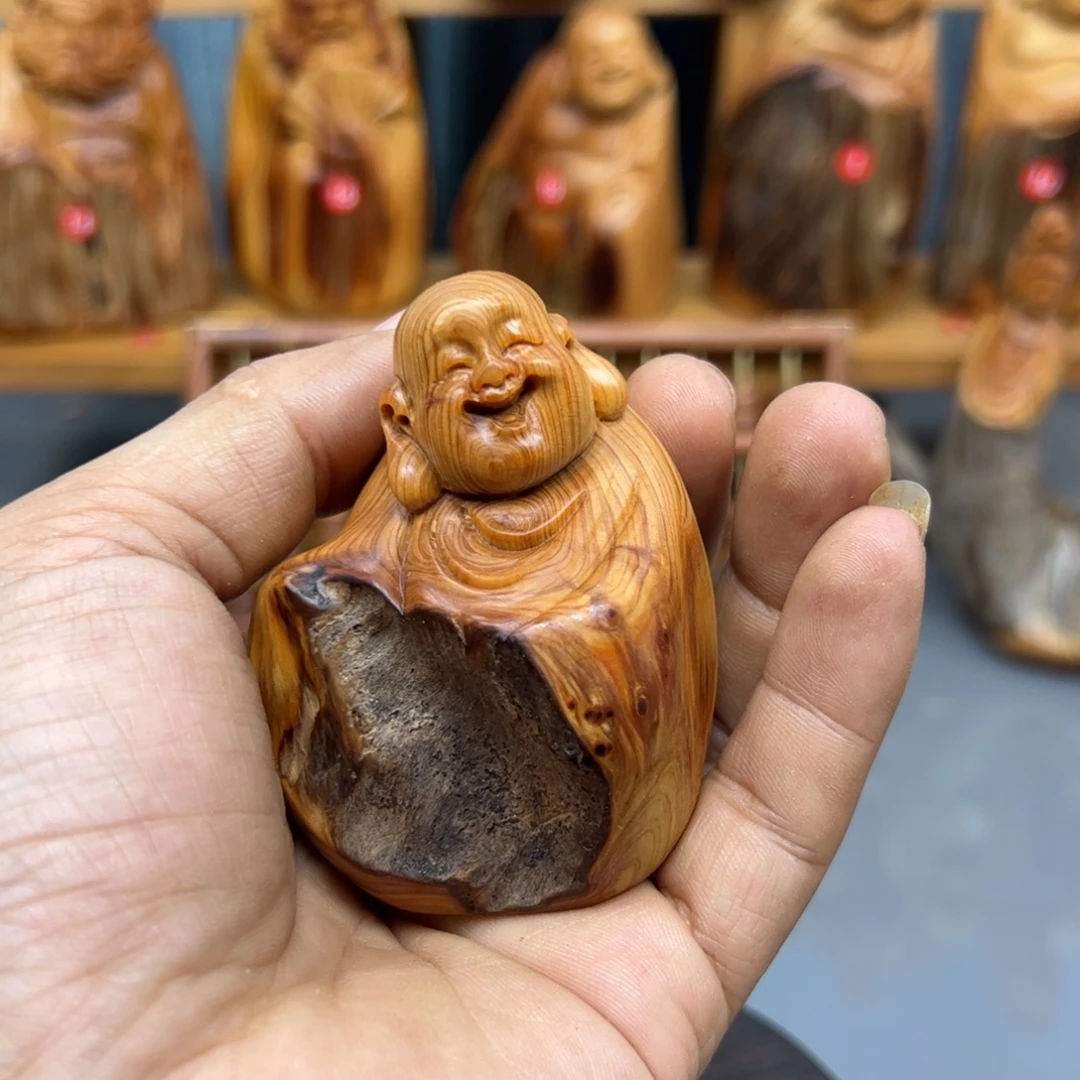 留***春木崖柏木摆件手把件