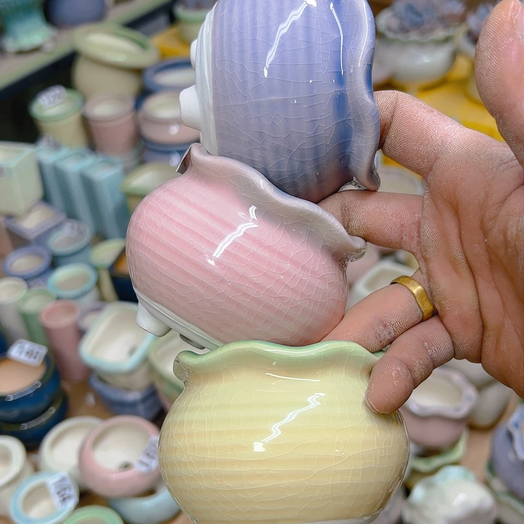 红陶陶瓷花盆当场满12包邮