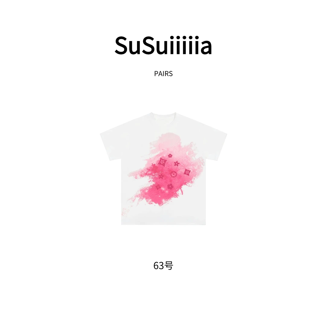 【漫山】夏季新款中式重工烫钻印花短袖T桖63号