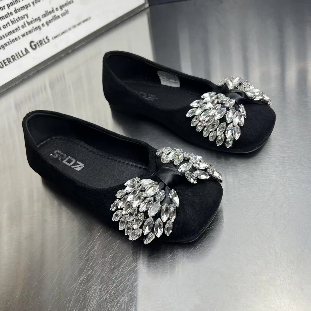 2025春季新款反绒面瓢鞋988-36（绒黑）