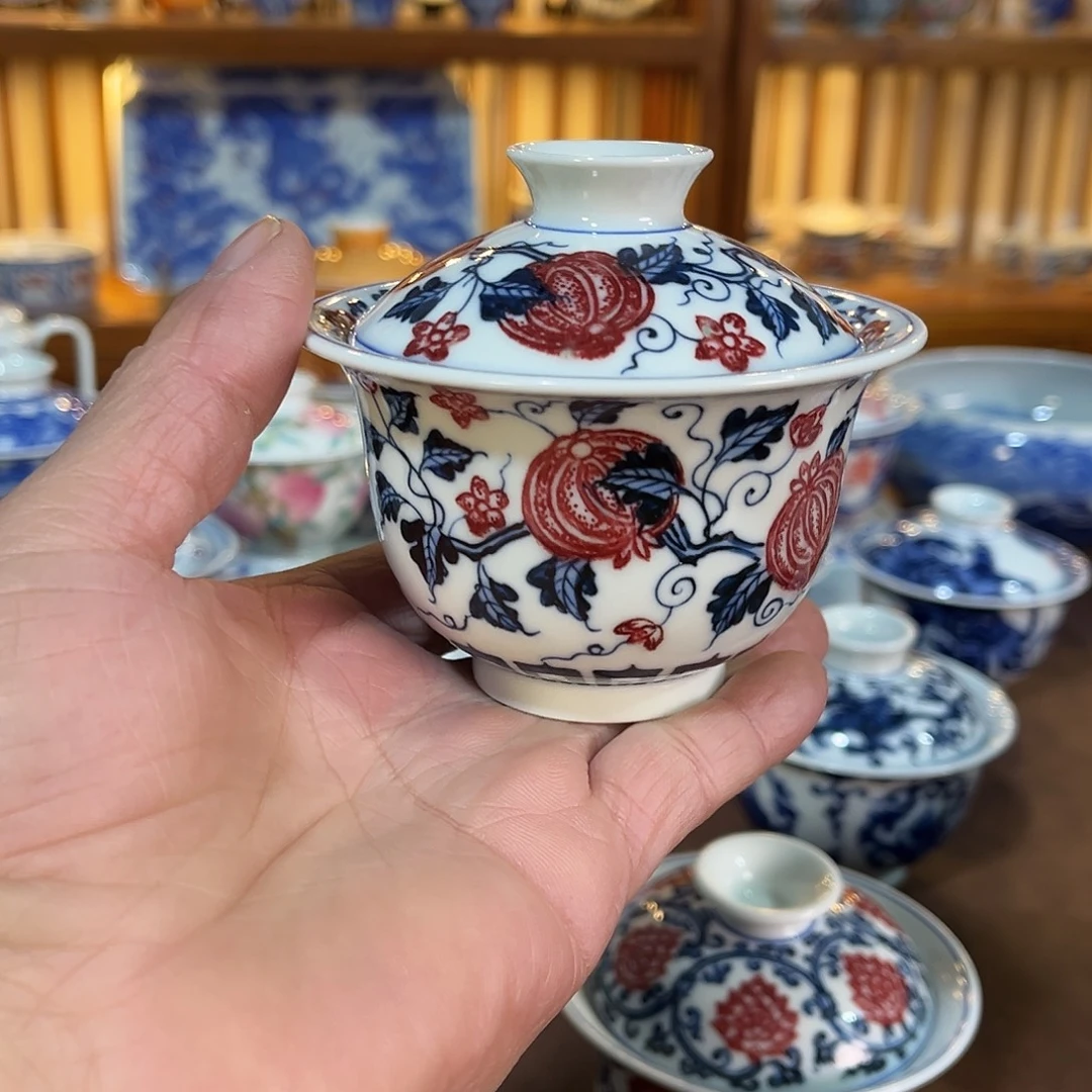 王***瑞錡镇堂手工手绘盖碗