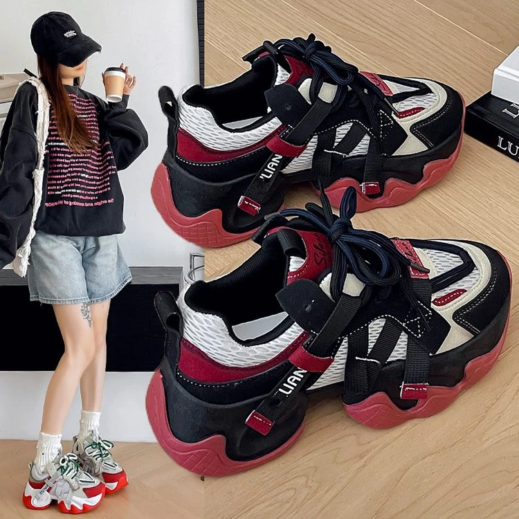 C-46断码女鞋时尚百搭秋冬女加绒老爹鞋韩版女单学生运动鞋
