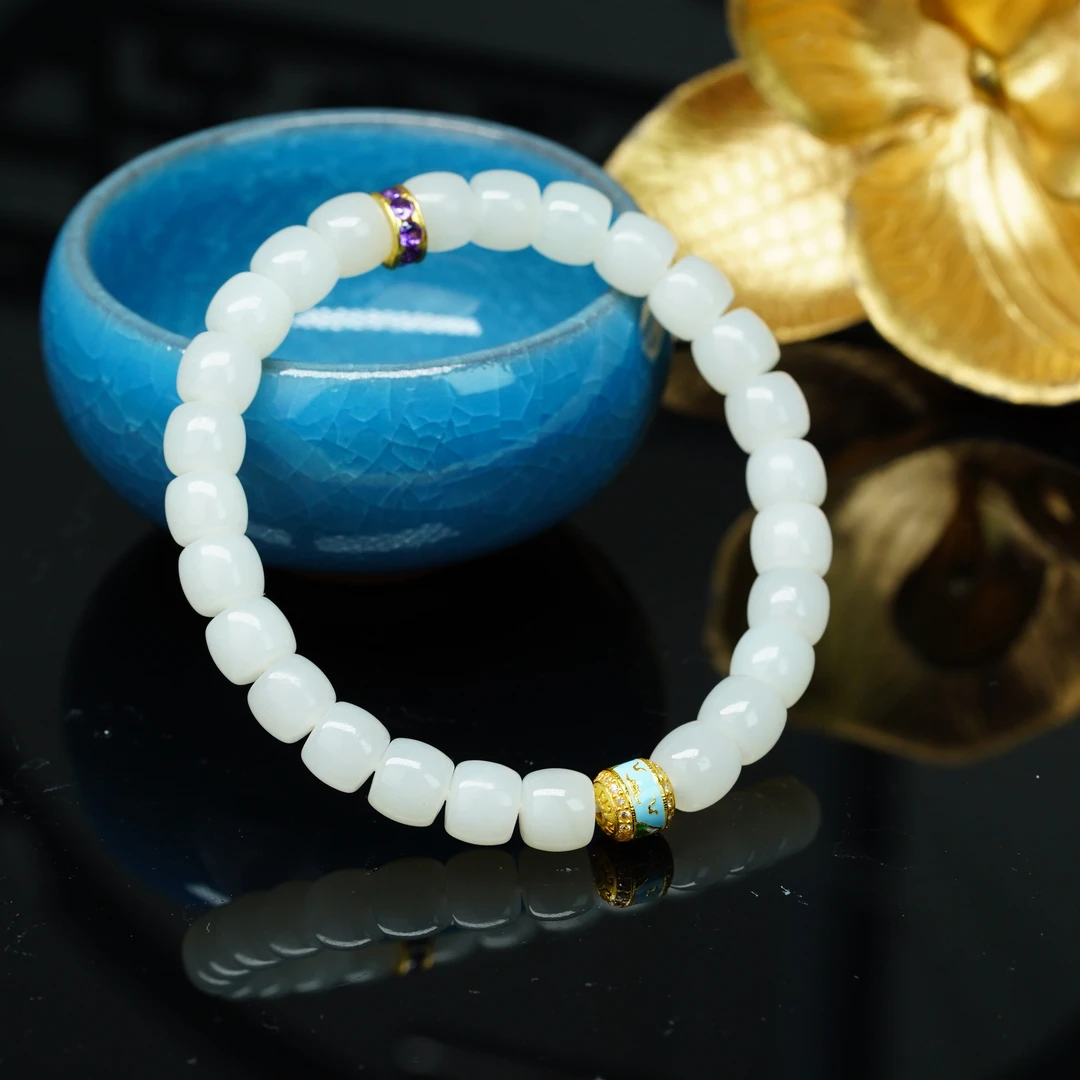 【小北严选】和田玉DIY单圈手串约6*7mm【多样性发一件】AH09X756