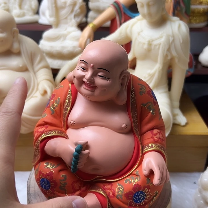 知***乐藤彩绘弥勒➕赠品底座