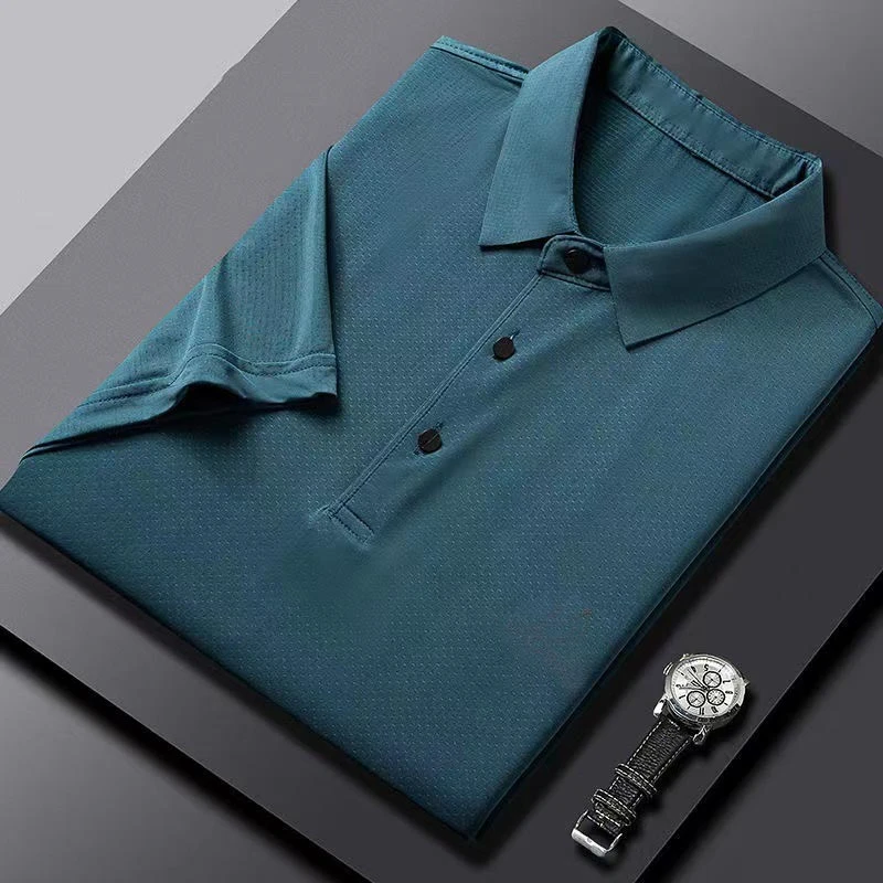 1028-【满天星空调衣-高端轻奢】短袖Polo衫男士休闲透气舒适T恤