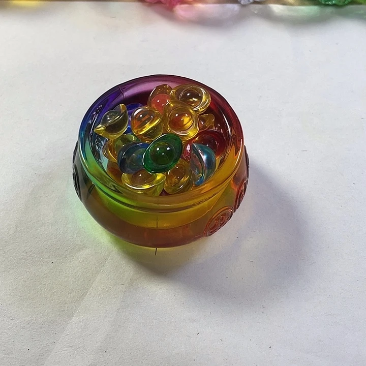 人造水晶聚宝盆家居摆件送礼必备