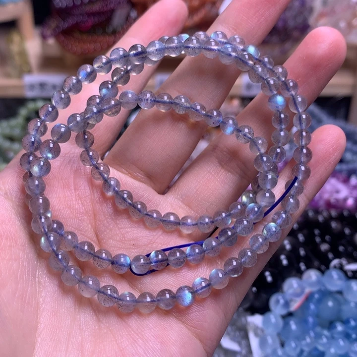 未镶嵌手串水晶4.9灰月光