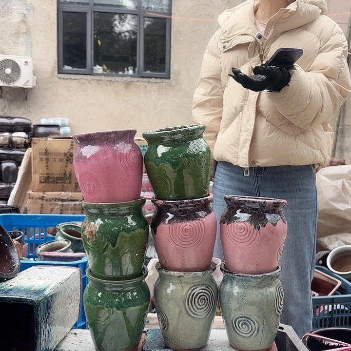 红陶口10高12八个一组合