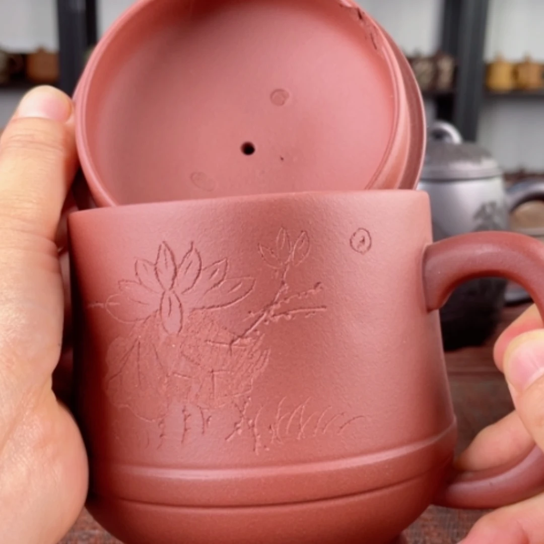 【闪购商品】茶杯紫砂宜兴原矿紫砂盖杯微瑕