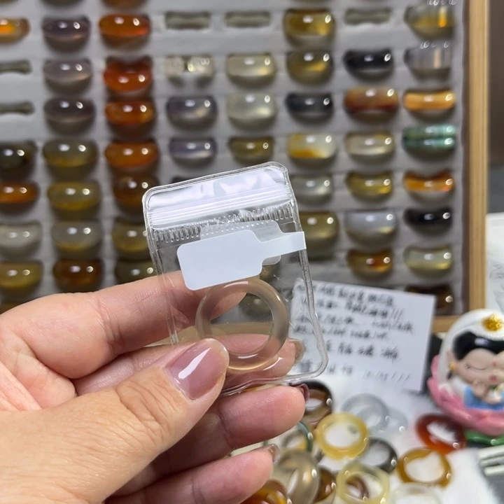 玛瑙/玉髓戒指未镶嵌玥****）