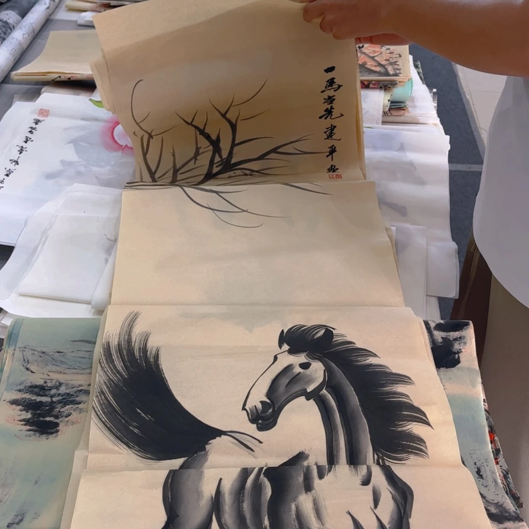 国画象山画舫精品手绘