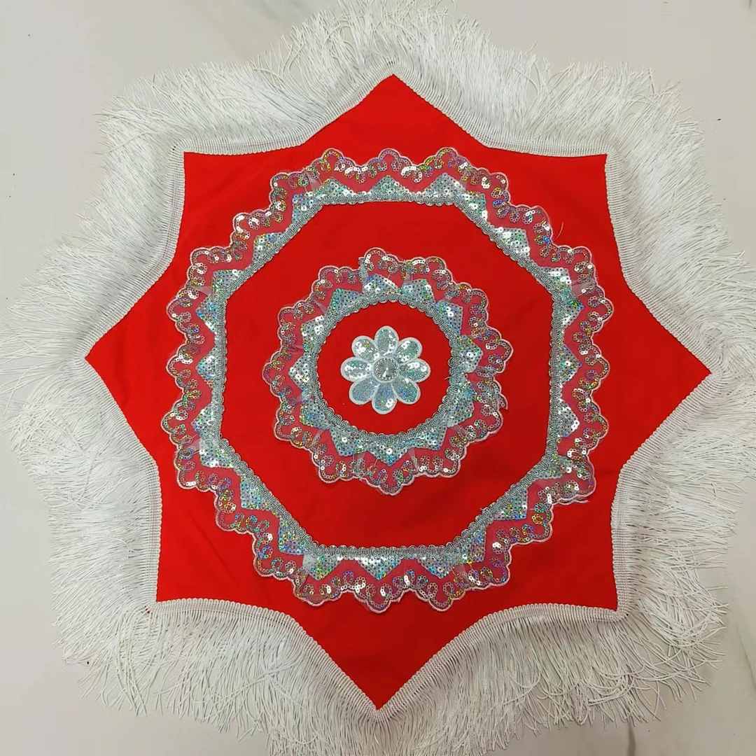 秧歌手绢手帕舞蹈二人转流苏手绢东北道具