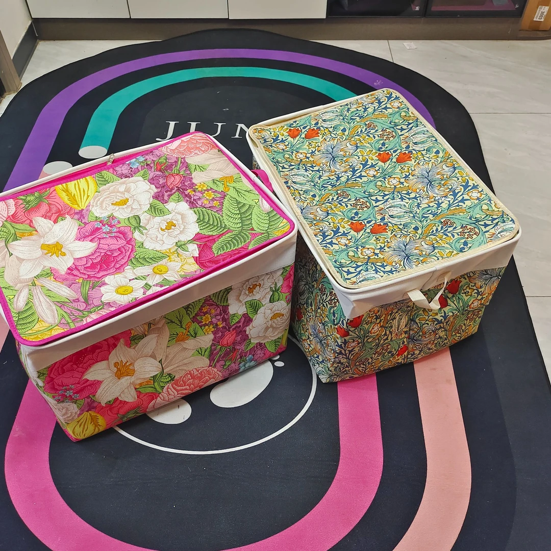 【2个装】60L新款双拉链带钢圈防潮收纳箱衣物整理箱防潮储物箱