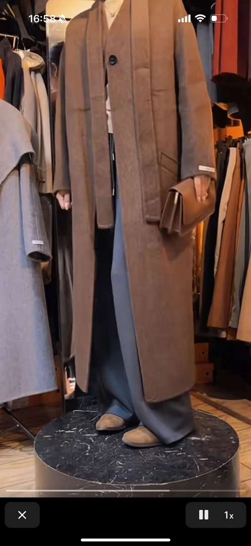 秋冬季双面羊毛大衣