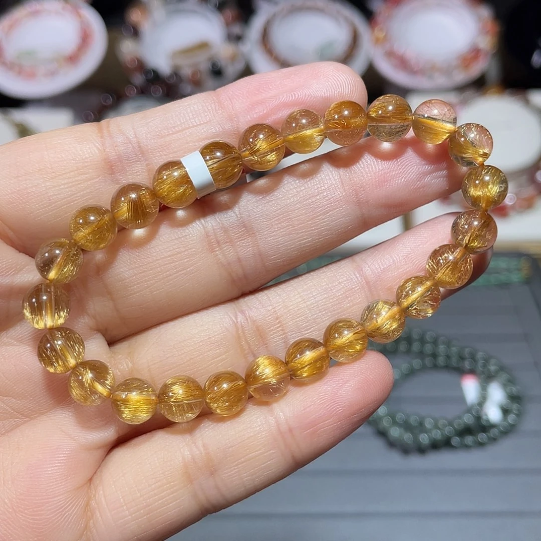 未镶嵌手串水晶发晶手串