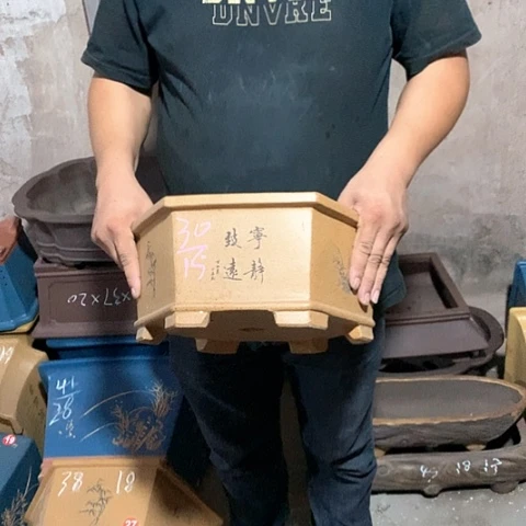 紫砂花盆手工艺品