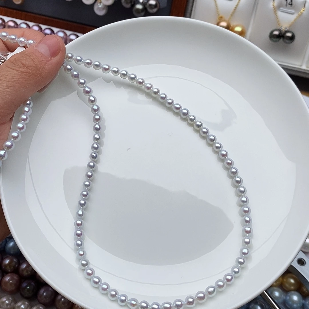 淡水珍珠颈饰银S925镶嵌