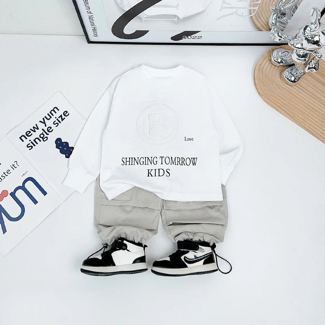 儿童长袖T恤春装男童上衣2025新款宝宝潮童 FB25078 悠悠童话童装