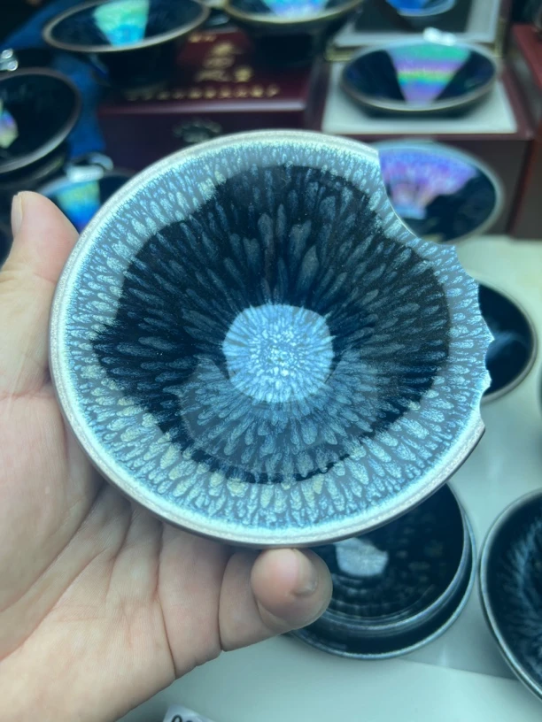 百花建盏瑕疵主人杯
