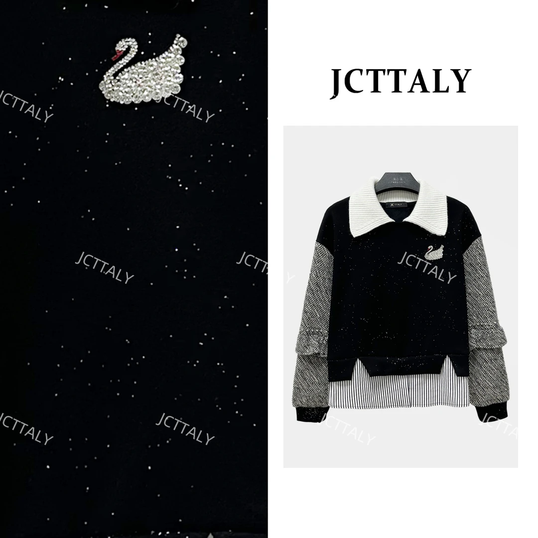 【宠粉价】设计师款刺绣轻奢蕾丝长袖秋季女装卫衣NH-Q0786