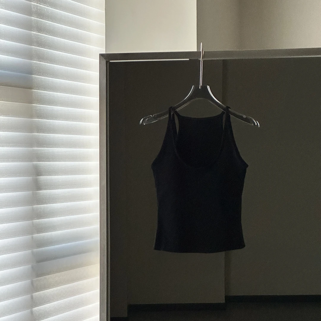 时尚简约基础日常休闲百搭舒适纯色工字打底内搭背心-HT253692