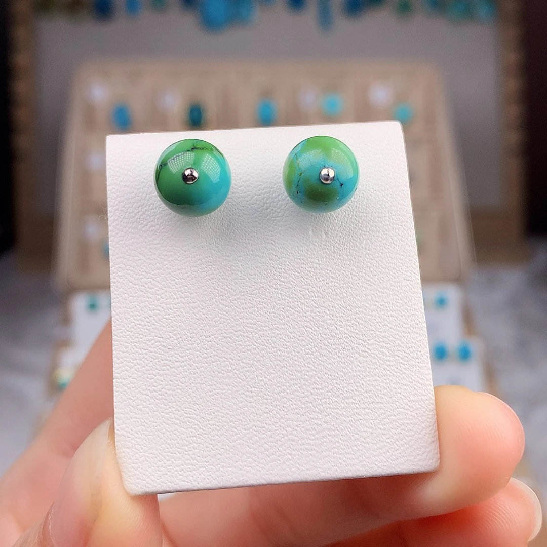 绿松石珠宝奇石银S925镶嵌