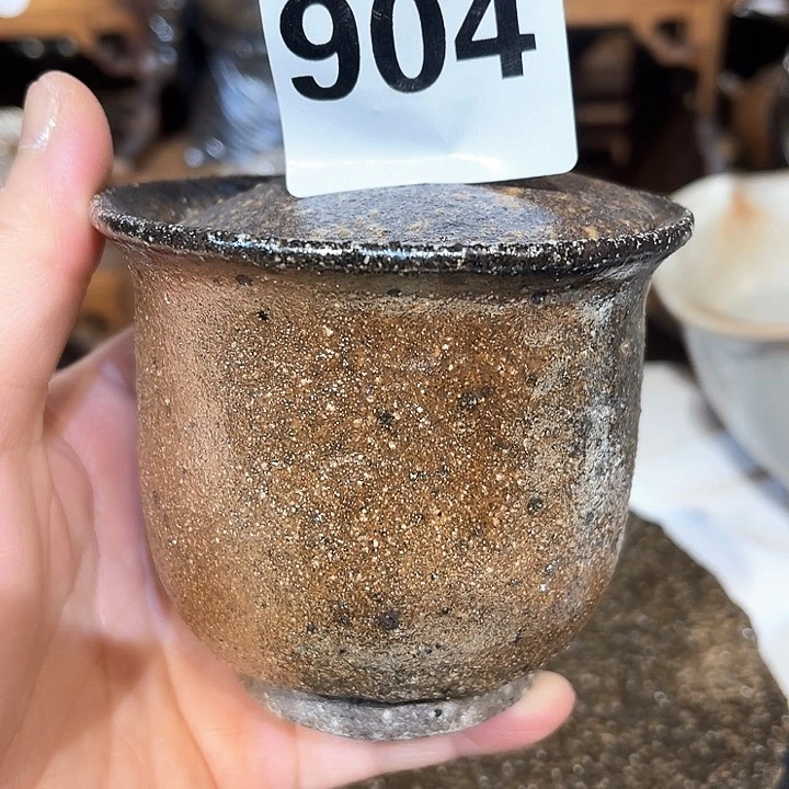 杯高温柴烧陶泥盖碗