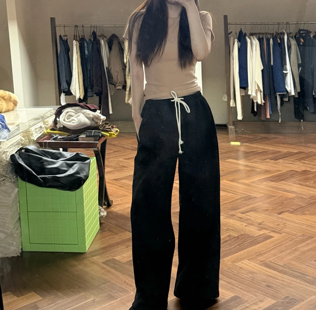 NEW SLACK NQ51118 长毛加绒卫裤