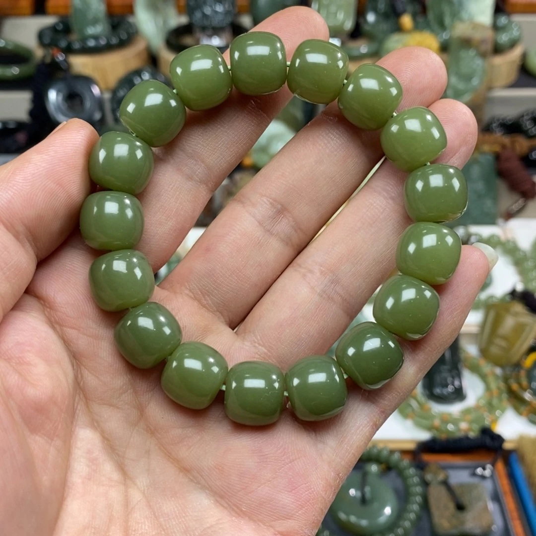 岫岩老玉（透闪石质玉）未镶嵌手链